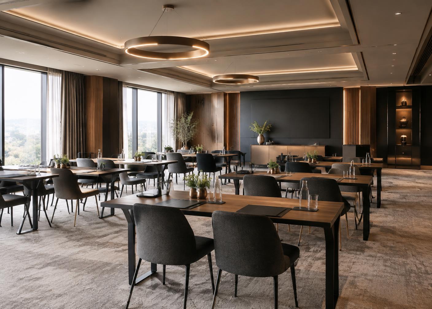 Illustrative premium hotel meeting space